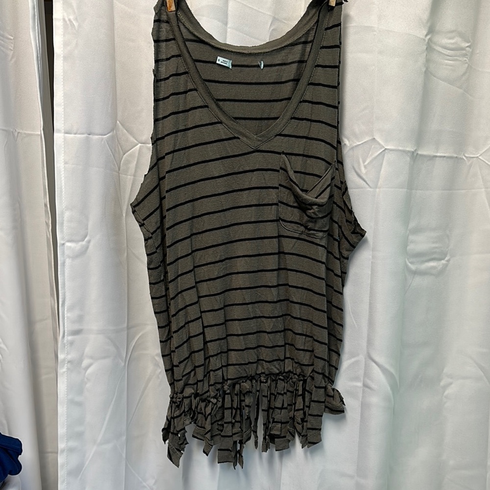 Striped up-cycled boho bag with Fringe Hem from ‘Lazy Bucket Bags’